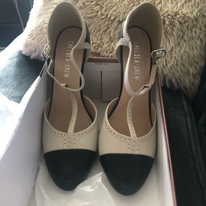 Chelsea Crew 1940s black &white Mary Jane heels